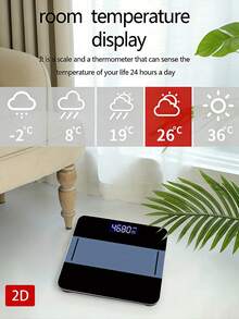 1pc Digital Bathroom Scale, High Precision Weight Scale With Backlit LCD Display, Rounded Design, Portable Design, High Aesthetic Exquisite Weight Scale, 400lbs - A - View 7