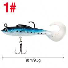 Umpan Lunak Bass Lead Head Hook, 6 Paket 6 Warna Umpan Plastik, Cocok Untuk Memancing di Air Asin/Air Tawar - MultiWarna - View 16