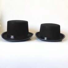 2pcs/Set Halloween Black Magician Top Hat Felt High Hat Party Prop Ball Performance Magic Hat - Multicolor - View 8