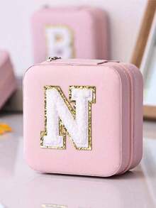 1pc Travel Jewelry Organizer Box, A-Z Letter Jewelry Box, Large Capacity Jewelry Storage Box, Multi-Functional Jewelry Storage Box, Jewelry Organization Storage,Earrings, Necklaces, Rings, Portable Jewelry Box, Travel Essential - Multicolor - View 34