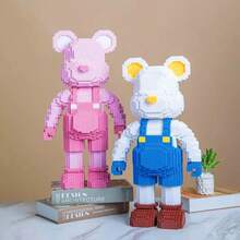 2000PCS Extra Large Bear Building Blocks Set - Perfect Gift - Office And Home Decor - DIY Handmade Creative Interlocking - Suitable For Holidays - Birthdays - Thanksgiving - Valentine's Day - Halloween - Christmas Gifts - Suitable For Ages 14 And Up - Mixed Colors - Durable ABS Material - Multicolor - View 5