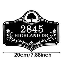 4種尺寸可選！個性化金屬地址牌，現代雷射切割門牌號碼牌 - 黑色 - 查看 11