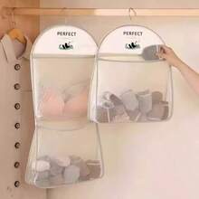 1pc Panda Theme Nylon Hanging Storage Bag, For Underwear And Socks, Breathable Mesh, Can Be Hung On Wall Or Door, Multi-Compartment Design, Suitable For Bedroom, Bathroom And Kitchen, Portable Wardrobe,Bedroom Room Decor,Back To School - Multicolor - View 5