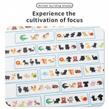 Children's Early Education Animal Matching Game Blocks Toy, Single/Double Player Matching Game Interactive Board Game, Suitable For Boys And Girls 3+ Years Old For Logical Thinking And Reaction Training, Parent-Child Interaction, Party Tabletop Game Toy - Multicolor - View 8