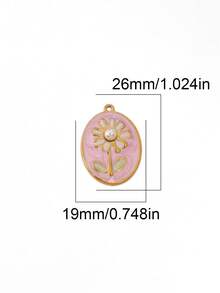 1pc Stainless Steel Flower Pendant 18K Gold Plated Pendant For DIY Jewelry Making Accessories - Pendants - View 7