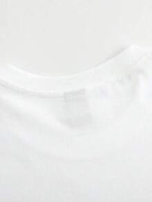 Women's Summer Outfits - Casual T-Shirt With "Porch Goose Social Club" Print - White Crew Neck, Short Sleeve, Lightweight Polyester, Machine Washable - 白色 - 查看 2