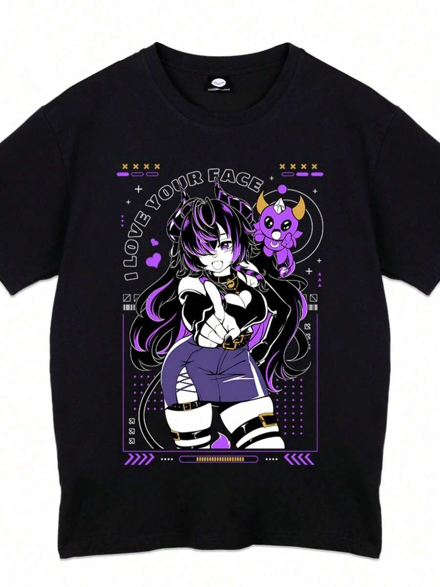 SkullsNightshade I Love Your Face! Shirt - 黑色 - 查看 1