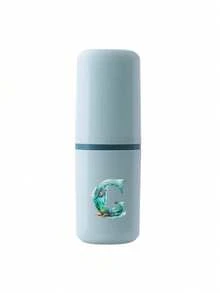 Cartoon Ocean Letter Series Toothbrush Holder Case Bathroom Accessories Outdoor Travel Toothbrush Toothpaste Storage Box Letter Series Printed Dust-Proof Storage Box Travel Essential Back To School Supplies Vacation Camping Essential Vacation Mini Summer, Back To School Season, School Opening Gift, Travel Essential, Travel Must-Have - Multicolor - View 19