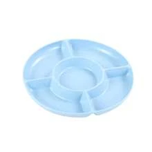 3pcs Divided Serving Trays, 10-Inch Shatterproof Chip & Dip Platter, Melamine Compartment Snack Server, Suitable For BBQ Picnic Party, Dishwasher , Ideal For Fruit, Vegetables, Candy, Snacks, Desserts - Five-grid Plate - View 14