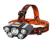 5/11 LED Rechargeable Headlamp Flashlight - Ultra Bright, Portable, Waterproof, Adjustable Beam Angle, Suitable For Camping, Fishing, Running, Travel And Outdoor Activities - USB Powered, Long Battery Life - Multicolor - View 14