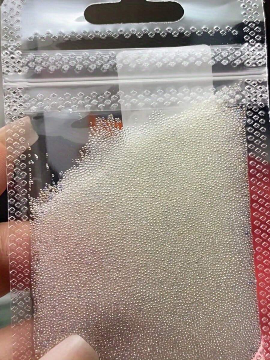 水晶小仙子玻璃 AB 色魚子醬珠 10G/袋,0.6-0.8mm 圓珠,適用於美甲藝術與水鑽,魚子醬珠美甲飾品 - 杏色 - 查看 1