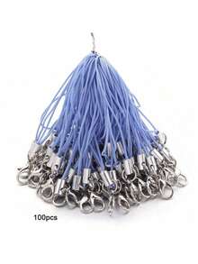 20pcs 65mm Colorful Phone Lanyard Lobster Clasp Hanging Rope Phone Chain Eyelet Handmade Rope Pendant Cartoon Polyester Key Doll Rope Pendant Key USB Drive Lanyard - 100 Lobster Ropes - View 10