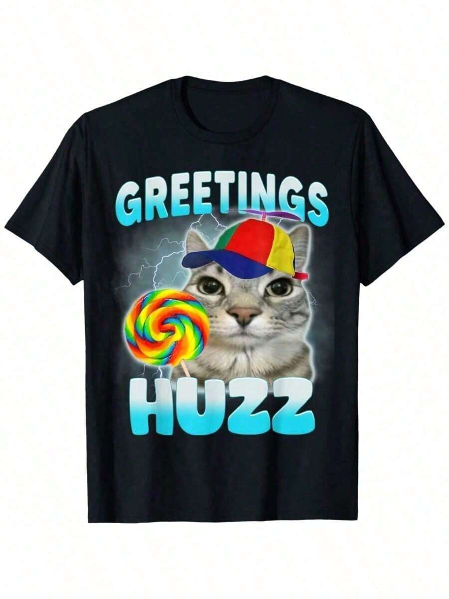 Herren-T-Shirt mit lustigen Sprüchen, Huzz-T-Shirt, Humor-T-Shirt, Kurzarm-T-Shirt für Damen und Herren, Geschenk für Freund oder Ehemann, lässiges Herren-T-Shirt