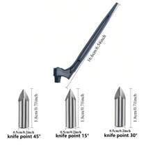 360° Rotating Gyro-Style Hand Carving Knife, Stainless Steel Precision Paper Craft Cutting Tool, DIY Manual Knife (1 Handle + 10 Replacement Blades) - 1 Tool Holder + 10 Replacement Blades - View 2