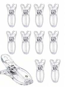 1-20 pièces Clips de ballon en plastique transparent, clips à ressort, ensemble d'arche de ballon, décoration d'anniversaire, fournitures d'artisanat, fournitures de studio photo, fournitures d'artisanat (transparent) - Multicolore - Voir 3