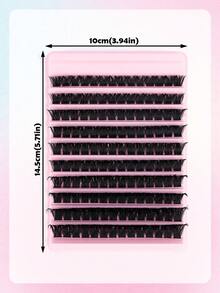 MAANGE 140 Clusters 160P Fluffy False Eyelashes, 8-16mm, Large Capacity, Anime-Style Lightweight Cluster False Eyelashes, Mixed Length, Cluster Eyelash Extensions, Thick And Voluminous Single False Eyelashes, Suitable For Home Use, Creating Thick, Fluffy And Natural Makeup, DIY Home Makeup, Large Capacity Single Eyelash Book, False Eyelashes, Eyelash Clusters, Eyelashes, Fluffy Eyelashes - Black - View 11