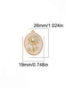 1pc Stainless Steel Flower Pendant 18K Gold Plated Pendant For DIY Jewelry Making Accessories - Pendants - View 11