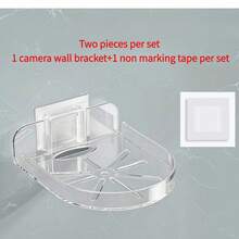 No-Drill Self-Adhesive Acrylic Camera Wall Shelf, Transparent Floating Monitor Camera Bracket, No-Drill Small Storage Rack, Suitable For Baby Monitor, Camera, Smart Speaker And Small Potted Plant, Bedroom, Nursery, Living Room Multi-Scene Wall Storage Rack, Home Essential - A - View 5