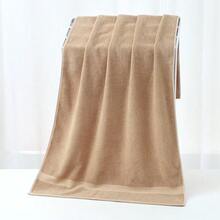 Premium Organic Woven Material Ultra Soft Solid Color Antimicrobial Washed Heavyweight Bath Towel - Camel - View 8
