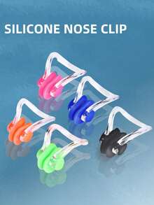 1/10pcs Silicone Swimming Nose Clips And Earplugs, Waterproof And Anti-Slip, Suitable For Swimming Training - Standard Model - View 5