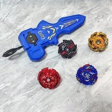 Spinning Top Toy Set - Includes 2 Spinning Tops, 1 Toy Launcher, Interactive Competition Game For Boys, Suitable For Boys Aged 3 And Above, Birthday Gift - Blue - View 3