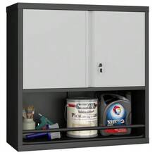 Tall 2-Door Metal Storage Cabinet With Adjustable Shelves, Steel Kitchen Cabinet For Kitchen, Living Room, Dining Room And Office - 黑色 - 查看 1