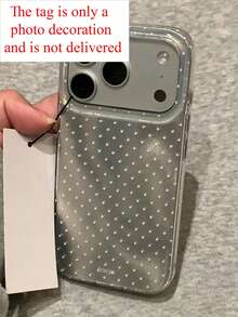 Cute Full-Screen Polka Dot Glossy Phone Case, Compatible With IPhone 17 Pro Max 16 Pro Max 15 Pro Max 17Pro 16Pro 15Pro 17 16 15 14 13 12 11, Sweet Shockproof Protective Cover - Small Wave Dots - View 9