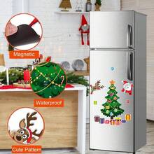 1pc Christmas Tree Snowman Magnetic Sticker, Christmas Fridge Magnet, Cabinet Door Decor Sticker, Christmas Tree Magnetic Sticker Santa Claus Magnetic Sticker, Holiday Decoration Magnetic Sticker, Magnetic Garage Door Sticker Holiday Party Car Magnetic Fridge Decoration Magnetic Sticker Waterproof, Holiday Decoration Party Atmosphere - View 9