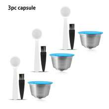 1 pièce Capsule de café réutilisable en acier inoxydable (non compatible avec la machine à café), accessoire pour machine à café - Argent - Voir 11