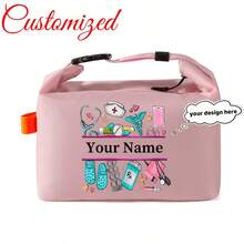 Custom Pattern Printed Nurse Style Commuter Shoulder Bag - With Adjustable Strap, Designed For Professionals, Multifunctional Portable Bag; Durable And Sturdy, Can Store Work Equipment And Meet Daily Commute And Travel Needs, Perfect Personalized Gift For Healthcare Workers. - Multicolor - View 11