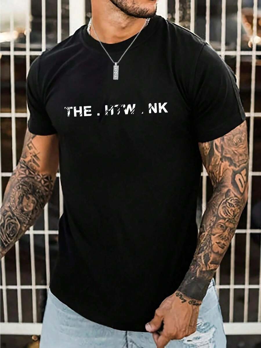 Men T-Shirts - 黑色 - 查看 1