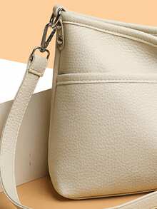 Fashion Pu Leather Shoulder Bag Women Large Capacity Casual Crossbody Bags 2026 New Style High-End Feeling Middle-Aged - White - View 7