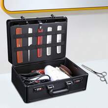 Stall Barber Box Multi-Functional Hair Stylist Barbershop Storage Box Professional Hair Toolbox The Same Box - Black - View 1
