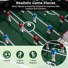 2-In-1 Tabletop Foosball Soccer Game Table With Removable Detachable Legs Graffiti Printed Surface Portable Mini Football Table For Indoor Family Game Room, Home Bar & Leisure Entertainment - Default Title - View 3