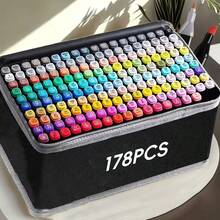 GAWFOLK 264 Markers Per Set. Artistic And Creative Markers. Double-Ended Design, Suitable For DIY Doodles And Professional Watercolor Painting. Perfect For Drawing, Coloring, DIY Projects, And Note-Taking. Back-To-School Essential (Marker Paper Included). - Bestselling Multi-color Marker Set - View 13