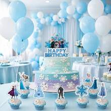 Adornos para Tarta de Cumpleaños con Tema de Hielo & Nieve, Decoraciones para Fiesta de Cumpleaños en Casa, Decoración DIY para Tarta de Cumpleaños & Fiesta Festiva, Para Niños - Ver 10