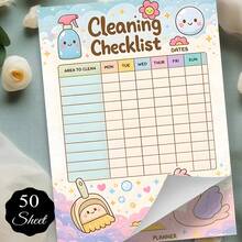 1pc Undated Aesthetic Daily Planner Notebook, Portable Carry-On Storage Study Notebook, Cute Clean Theme Task List Schedule Book, Back To School Office Work Memo Pad - A Book - View 2