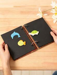 1pc Custom 6-Inch Photo Album, Hardcover Design, Vintage Handmade Album, Youth Keepsake Book, Graduation Photo Album, Suitable For Scrapbooking And Photo Collection At Weddings, Birthday Parties, And Other Occasions - Multicolor - View 5