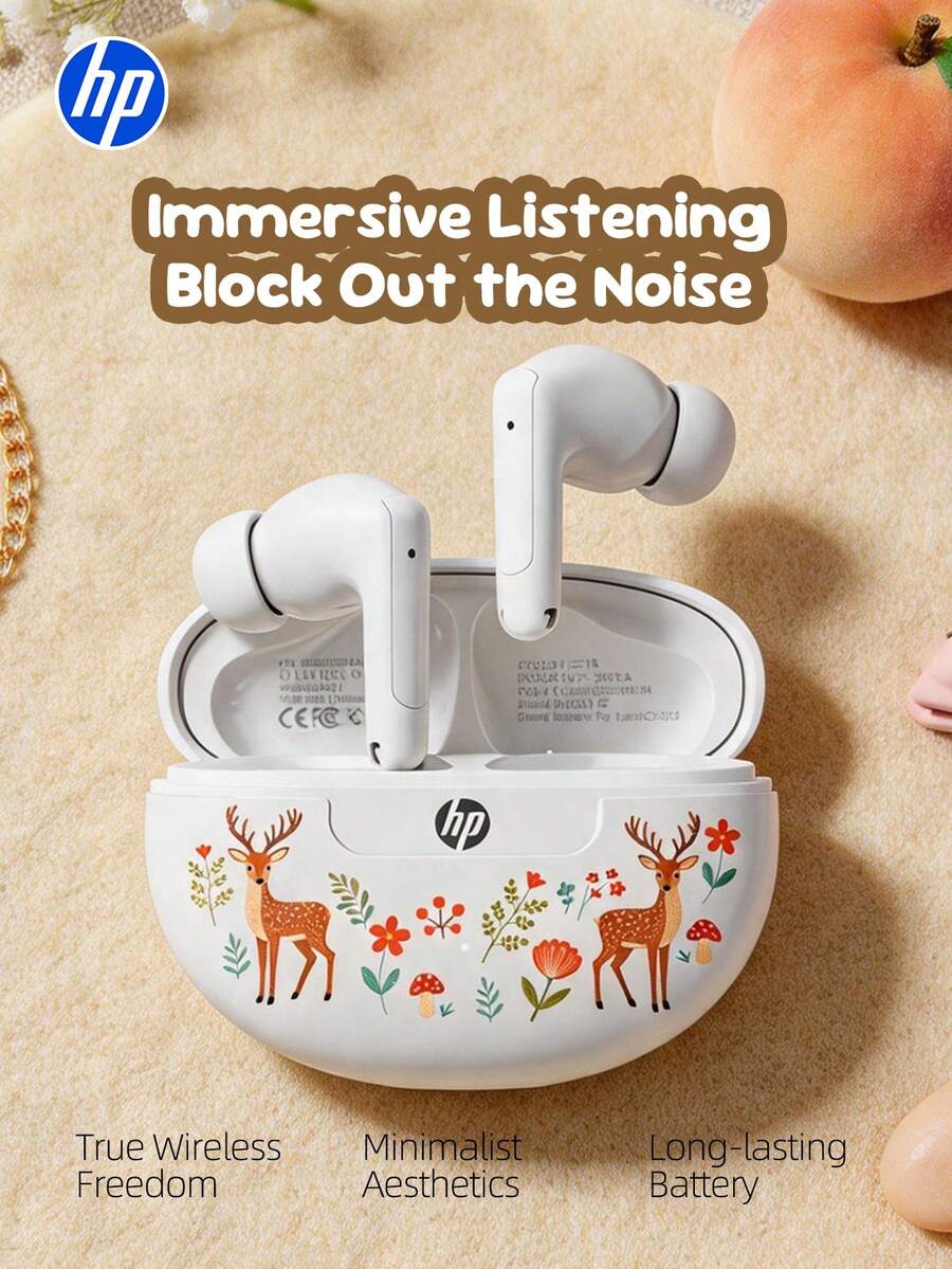 HP Wireless Earbuds,BT Headpones With USB-C For Fast Charging & ANC And ENC Noise Canceling Technology For Sports Music Women's Gift Creative Holiday Gift,Gaming Earphone - View 1
