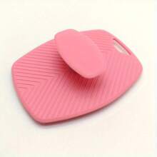Pink Silicone Body Scrubber With Ergonomic No-Slip Handle – Exfoliating & Massaging Shower Tool For Smooth Skin, Easy To Hang & Use - A - View 8