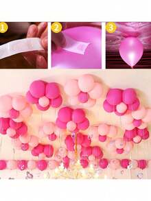 100pcs/Roll Balloon Glue Dots, Suitable For Balloon Accessories, Balloon Dots, Birthday Wedding Party Balloon Adhesive, Balloon Arch Balloons - White - View 3