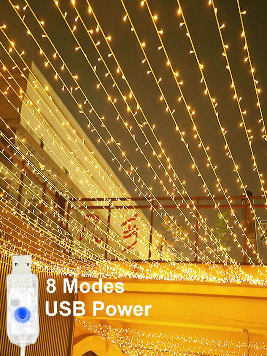 1件 1.5/3/6/10M 10/20/30/40L/80LED 珍珠串燈,室內/室外裝飾串燈 - 白色 - 查看 1