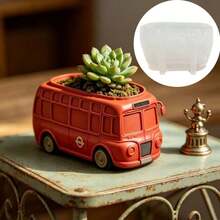 Molde de silicona con forma de autobús de Londres para maceta de suculentas/Molde de silicona para maceta de autobús de dos pisos, portaplumas, taza de lápices, taza de velas/Fácil de liberar y reutilizable, adecuado para manualidades de resina, yeso, arcilla, concreto, cemento y talla grande, fácil de liberar, adecuado para varios regalos festivos y decoración del hogar - A - Ver 5