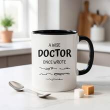 Nueva taza de café de cerámica de 1 pieza con diseño creativo de doctor, 11 oz/330 ml, divertida y linda taza para leche, regalo perfecto para amigos y familiares. - Imagen 1 pieza - Ver 9