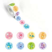 500Pcs/Roll /1000Pcs Care Bears Stickers, Cute Cartoon Bear Pattern Stickers Set For Personalized DIY Scrapbook Self-Adhesive Rewards Guitars Phones Laptops Skateboards Luggage, Assorted Colors, Birthday Gift Graduation Gift For Teens Adults - Multicolor - View 8