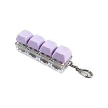 1pc Linear 4-Key Keyboard Switch Tester Keychain, Macaron Light Color Stress Relief Keychain, Portable Stress Relief Keycap Pendant, Anxiety Relief Goodies, Cute Backpack Charm Party Gift - Multicolor - View 13