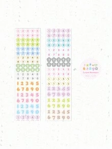 1 Roll English Number Washi Tape, DIY Decorative Collage Tape For Planner, Scrapbook, Magazine, Photo Album, Diary, Sticker Art - Bulk Font Elements - View 17