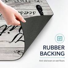 1pc Home Decor, Pattern Printed Floor Mat, Diatomaceous Earth Kitchen Rug, Kitchen Mat, Floor Mat, Easy To Clean, Printed Rectangular, Suitable For Living Room, Bedroom, Hallway, Bathroom, Laundry Room - Polyester Carpet, Suitable For Indoor And Outdoor Home Decor - Multicolor - View 4