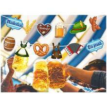 Oktoberfest Banner, Oktoberfest Garland, Bavarian Flag, Oktoberfest Bunting Sign Banner, Backdrop Photo Booth Props For Beer Theme Party Supplies, Oktoberfest Party Decorations - Beer Festival Flags - View 3