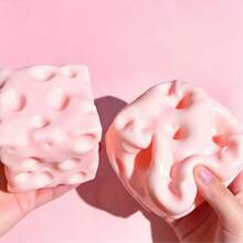 1pc Giant Cheese Cube Squeeze Stress Relief Toy, Ultra-Thin Cheese Ball Squeeze Toy, TPR Shell Slow Rebound, No Filling, DIY Cheese Skin Squeeze Toy, Birthday/Halloween Gift, Perfect Gift, Teenager Stress Relief Gift - Multicolor - View 7